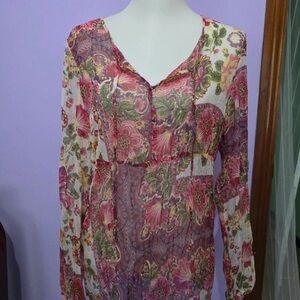 Elegant Floral Print Women's Blouse